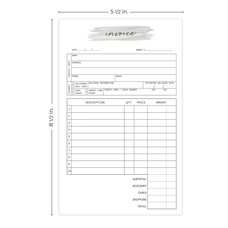 3 Part Carbon Free Form Copies Invoice book printing services