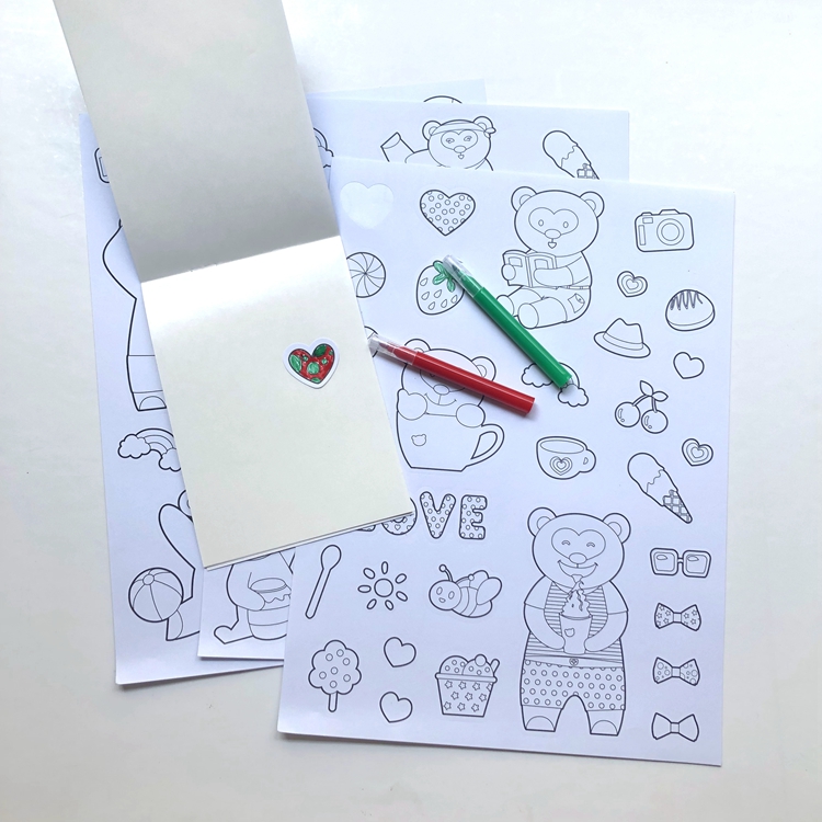 Custom coloring books printing service, personalized coloring books