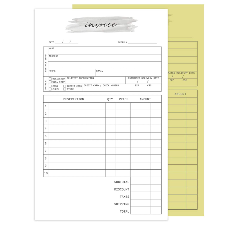 Custom invoice book, custom receipt books printing, personalised ...