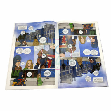 Bulk children’s comic book printing with custom softcover options and high-quality graphic novel prints.