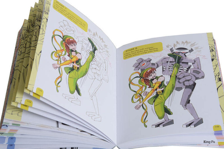 Custom full-color comic book printing service for manga, anime, and adult comics with softcover art book options.